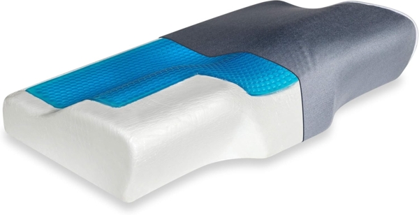 Vitabo Nackenkissen Kopfkissen mit Gel-Auflage, ergonomisch, Seitenschläfer Nackenkissen