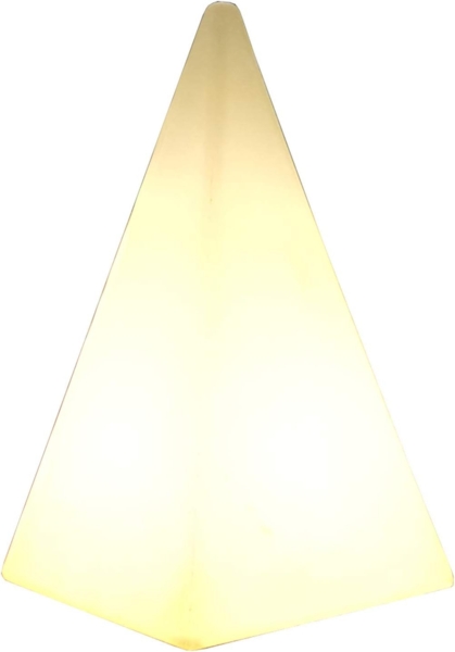 TRANGO LED Gartenleuchte, 7231-60L IP65 LED Gartenlampe, Außenlampe, Leucht-Figur *PYRAMIDE* 60cm weiß inkl. ca. 5 Meter Zuleitungskabel inkl. LED Leuchtmittel, Wegbeleuchtung, Außenleuchte, Gartenstrahler Bild 3