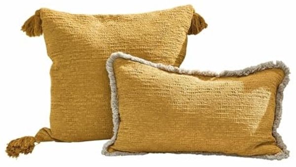 Mirabeau Kissenhülle Kissenhülle 2er Set Rabea gelb, (2 Stück)