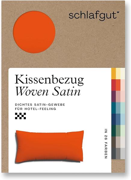 Kissenbezug Woven Satin aus Mako-Baumwolle, langlebig, pflegeleicht, dicht gewebt, Schlafgut (1 Stück), Kissenhülle mit Reißverschluss, passender Bettbezug erhältlich