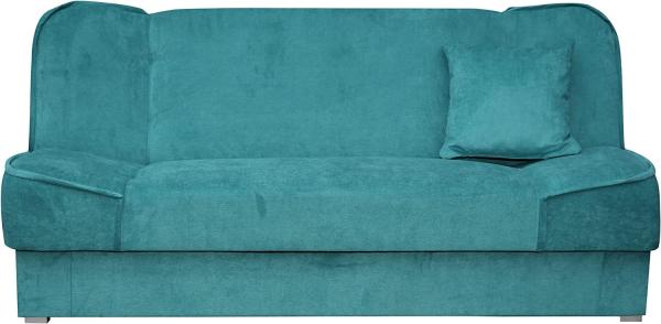 Mirjan24 'Gemini' Schlafsofa mit Bettkasten, 3 Sitzer Sofa, Couch mit Schlaffunktion, Bettsofa, 80 x 175 x 80 cm Türkis