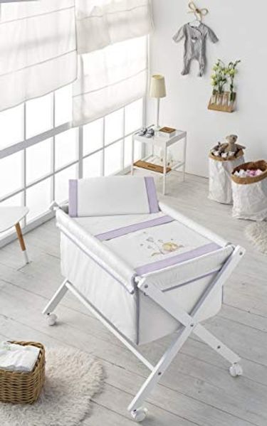 PIELSA BABY - 1377-54 | Baby-Bettlaken | Baby-Kinderbett | Bettlaken für den Winter | Baby-Bettwäsche | Sommer-Bettlaken | Farbe Malve | Größe 86x100 cm