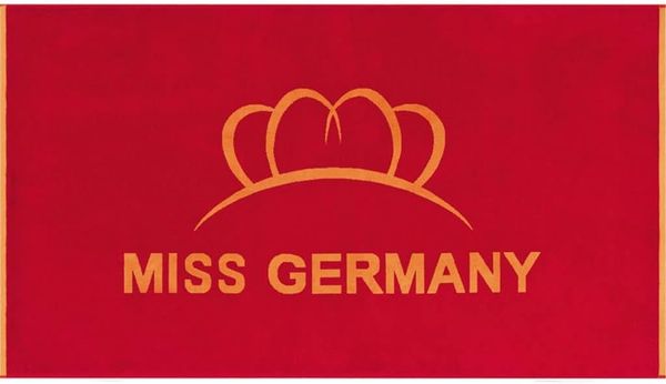 Miss Germany Strandtuch Miss Germany, Velours (1-St), Velours, mit großem Logo-Motiv