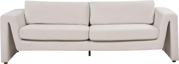 3-Sitzer Sofa Samtstoff hellbeige MAUNU