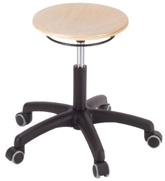 meychair Hocker 9053 A1S-TR-B Rollen Buche höhenverstellbar