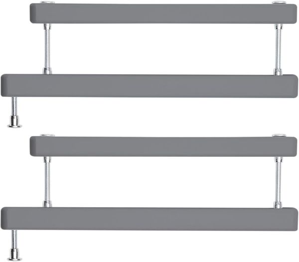 Geuther 0036ZK+ Zusatzklemmen für Treppenschutzgitter Türschutzgitter Türgitter einfache Montage Babygitter ohne Bohren sichere Befestigung langlebige Qualität Grau