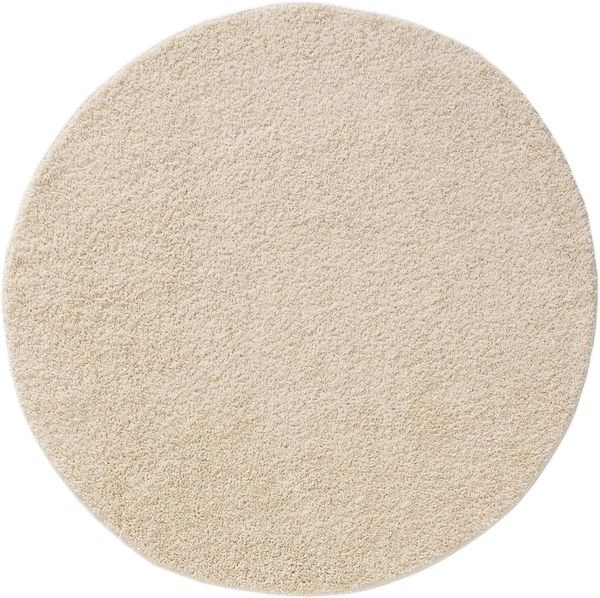 benuta Hochflor-Teppich Soho, rund, Höhe: 31 mm, Teppich Wohnzimmer, Schlafzimmer, Esszimmer, Rutschfest, Waschbar