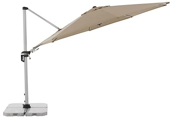Doppler Sonnenschirm / Ampelschirm "Active Pendelschirm 370", greige, Ø 370 cm
