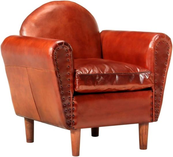 vidaXL Sessel Braun 77 x 65 x 79 cm Echtleder