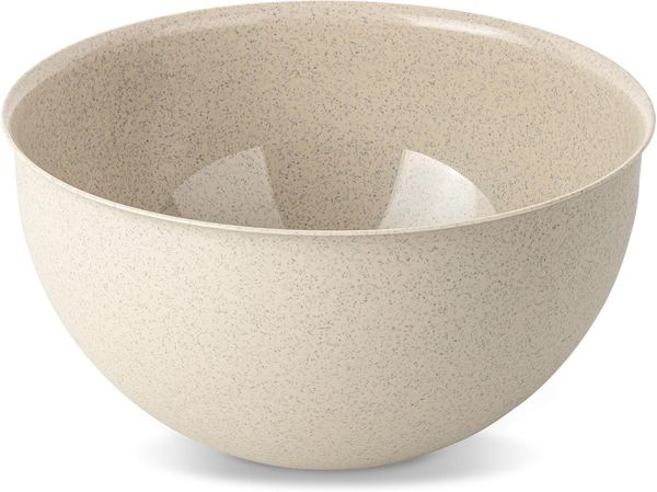 Koziol Schüssel Palsby M, Salatschüssel, Pastaschüssel, Kunststoff-Holz-Mix, Nature Desert Sand, 2 L, 7805700