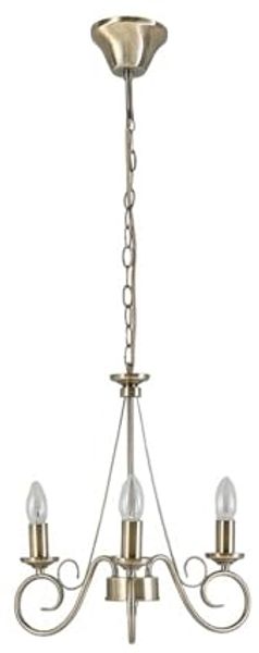 Lindby Kronleuchter Marnia, Metall, Bronze IP20, 3 x 40 W