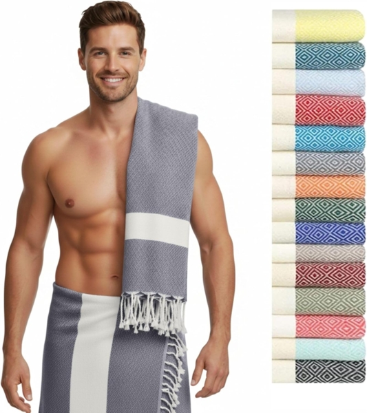 furora HOLIDAY Saunatuch Saunahandtuch Saunatuch Damen + Herren, Hamamtuch groß 100x200 XXL