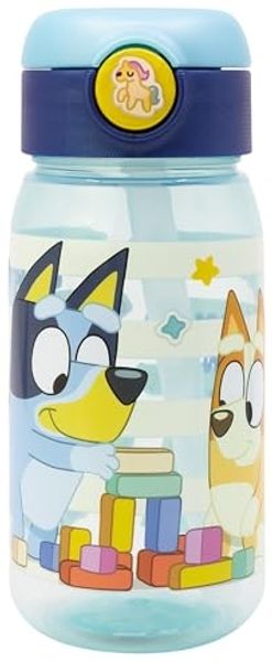 Bluey Wasserflasche 510ml Kinderflasche mit Trinkhalm & Deckel