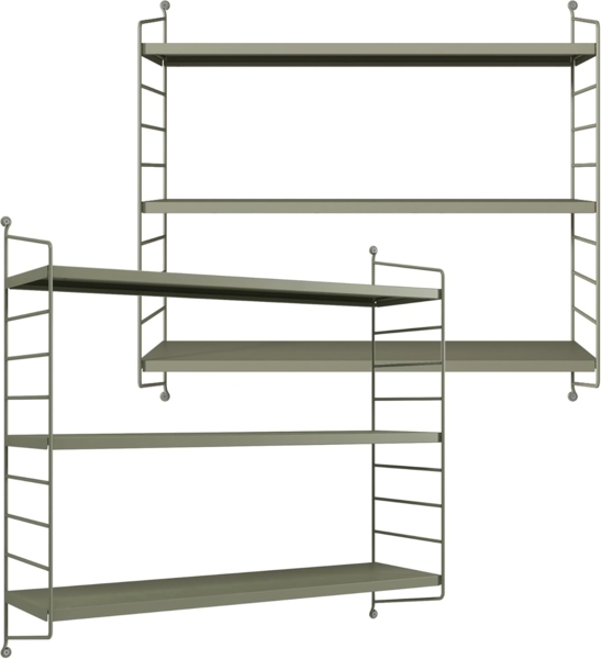 Modulares Wandregal Strängnäs 2er Set Kamelfarben [en. casa]