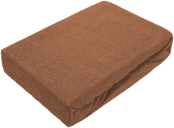 Frottee Spannbettlaken Premium Marke 180 - 200 x 200 cm Nougat