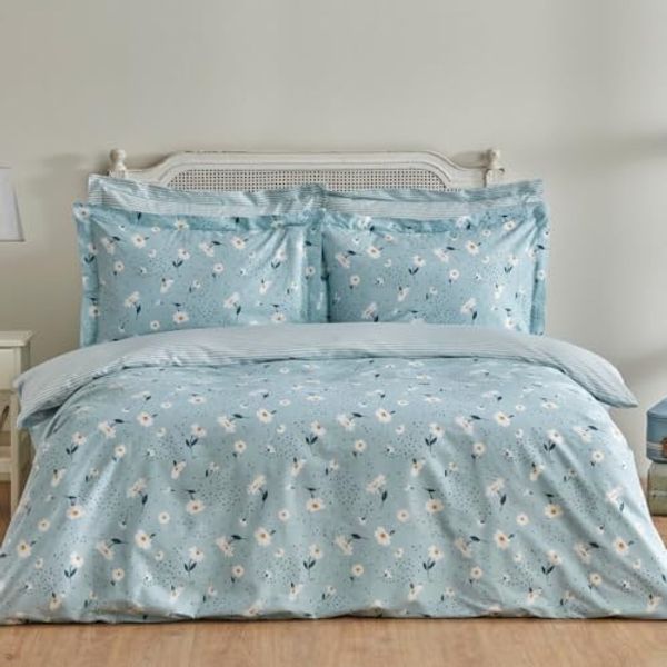 Karaca Bettwäsche Daisy Renforcé 100% Baumwolle 200x220 Bettwäsche 4-tlg. - Mint