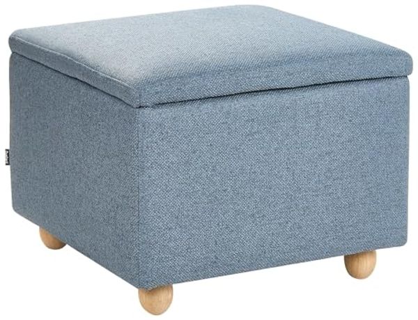 Pouf mit Stauraum FERNDALE Stoff Blau