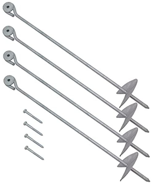 4x Erdanker 60cm Bodenanker f Schaukel Spielturm Erdnagel Befestigungsanker Zelt