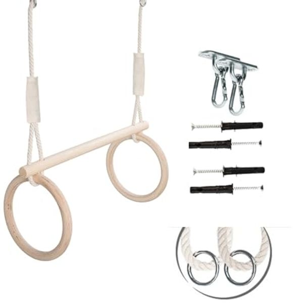 MAMOI® Trapez Schaukel Turnringe Trapez | Kinder Turnringe Turnringe Schaukel | Turnringe Kinder Trapez | Turnringe Trapez Schaukel Kinder | CE | 100% ECO | Made in EU