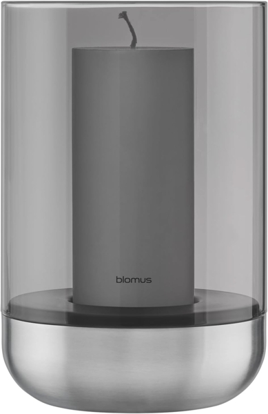 blomus 67310 Windlicht CALMA L Edelstahl matt Smoke NEUHEIT