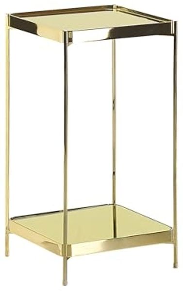 Beistelltisch Glas gold quadratisch 29x29 cm ALSEA groß