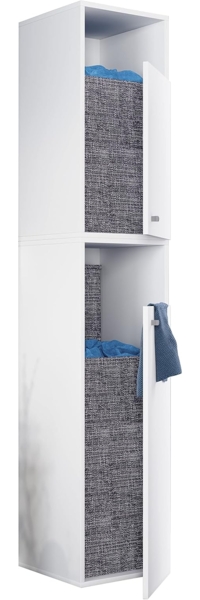 VCM Badmöbel Hochschrank Dreso 917838 Weiß H. 184 x B 35x T. 39 cm