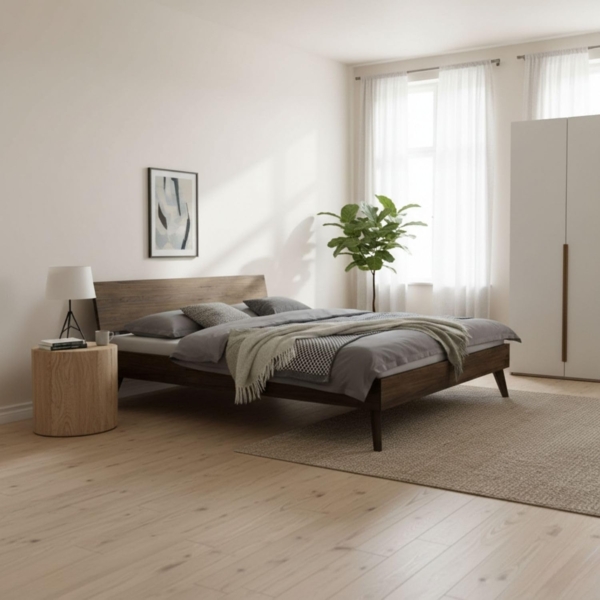 Hasena Trento Ancona Massivholzbett 200x200 Nussbaum, geölt 20