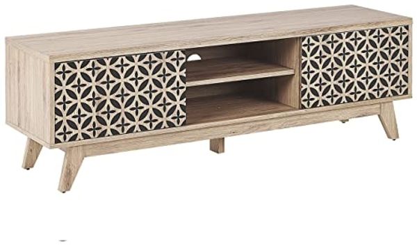 TV-Möbel heller Holzfarbton PRESCOT