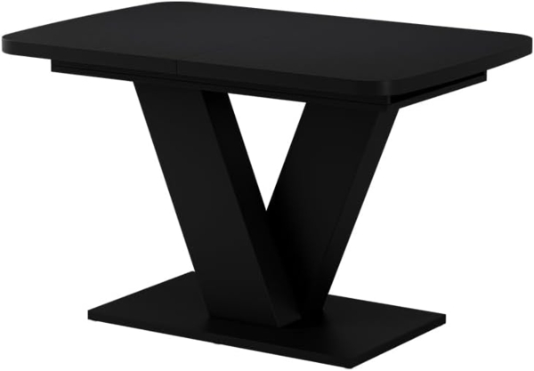 Esstisch Fenaro Schwarz 120x80 cm ausziehbar Vicco