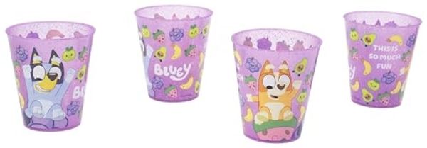 Bluey Kinder Becher Set 4 teilig 285 ml aus Polypropylen