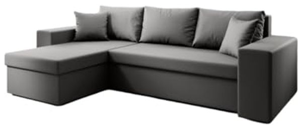 Luxusbetten24 Schlafsofa Designer Sofa Denver, mit Stauraum und Schlaffunktion