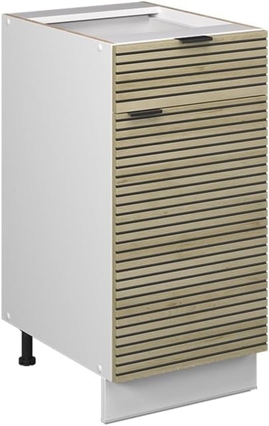 Küchenunterschrank Fame-Line Eiche Paneel 40 cm ohne Arbeitsplatte Vicco