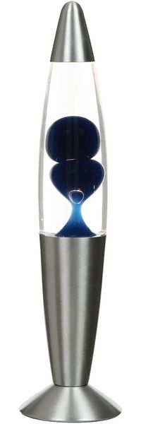 Licht-Erlebnisse Lavalampe TIMMY, Warmweiß, Retro Lampe Blau klein 36 cm hoch Tischleuchte
