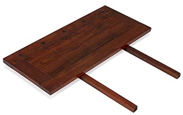 Ansteckplatte Tischverlängerung 40x90 cm Akazie Massivholz dunkel braun rechteckig 40x6x90 massivum Texas Tisch-Erweiterung