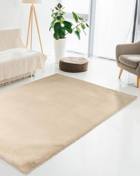 Hochflorteppich Wanga 100 Beige 160 x 230 cm