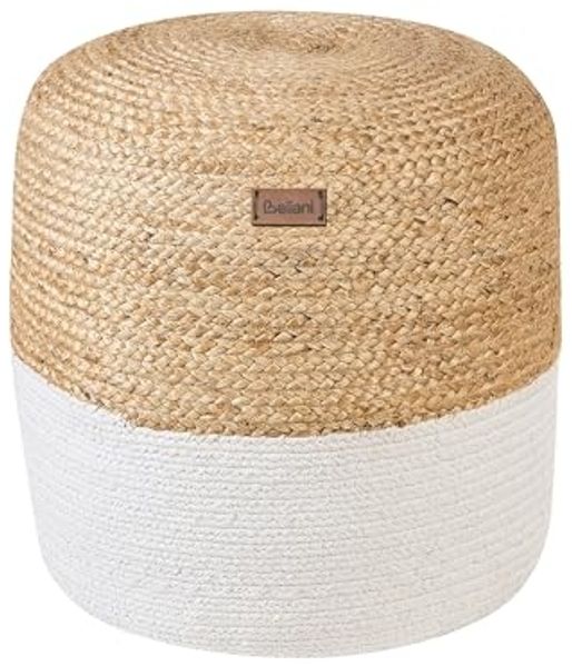 Pouf weiß ⌀ 46 cm DALAMA