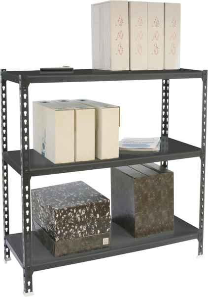 Simonrack Schwerlastregal, Lagerregal, 90 x 120 x 30 cm, Metallregal, Kellerregal, Biegestelle 200 kg, 3 Fachböden, Antracite - Simonclick Bild 2