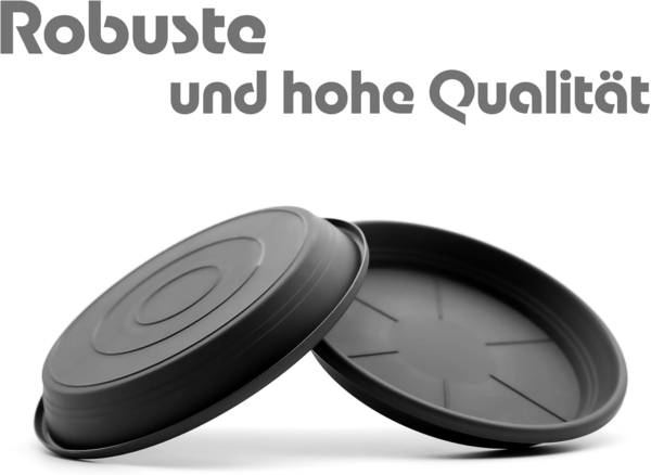 BigDean Blumentopfuntersetzer 10 Stück Topfuntersetzer Ø 19,5 cm in Anthrazit Made in Europe, 10-tlg, Ø 19,5 cm in Anthrazit Bild 2