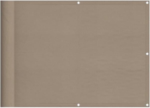 Balkon-Sichtschutz Taupe 75x800 cm 100 % Polyester-Oxford