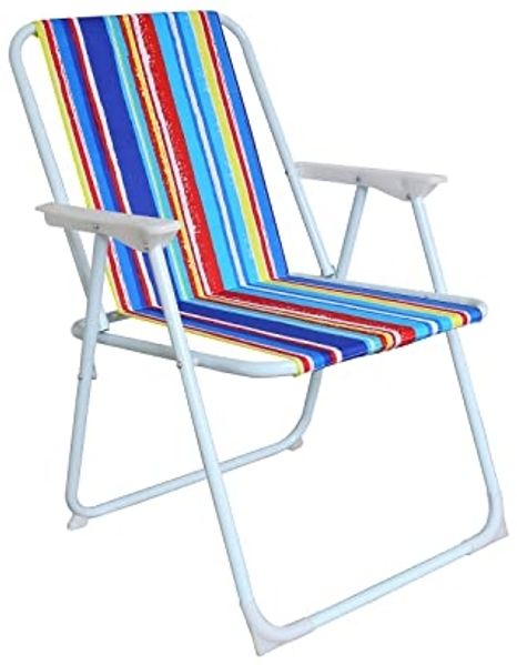 Mojawo Campingstuhl, klappbar, Stahlgestell / Textil, 53 x 46 x 74 cm, Regenbogen