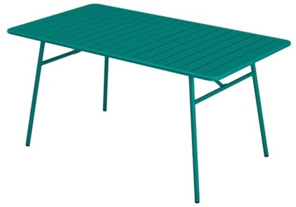Vente-unique - MIRMANDE Garden dining set Metall Blau - B 80 cm x H 74,5 cm x L 160 cm