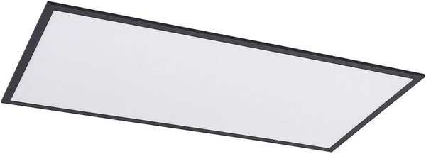 Lindby LED Panel Nelios, LED, Metall, Schwarz Farbwechsel warmweiß / tageslicht IP20 mit Fernbedienung, LED 45 W gesamt, Farbwechsel warmweiß / tageslicht