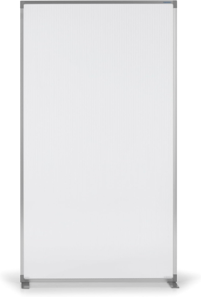 magnetoplan® Paravent Raumteiler halbtransp.- 180bx100hx50t - T-Füße - Acryl-Aluminiumrahmen (1 St)