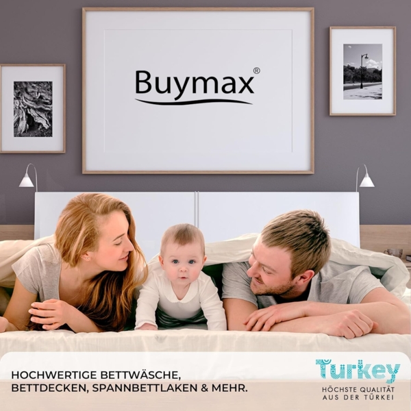 Buymax® Spannbettlaken 120x200 cm Baumwolle 100% Spannbetttuch Bettlaken Jersey, Matratzenhöhe bis 25 cm, Farbe Sand Bild 8