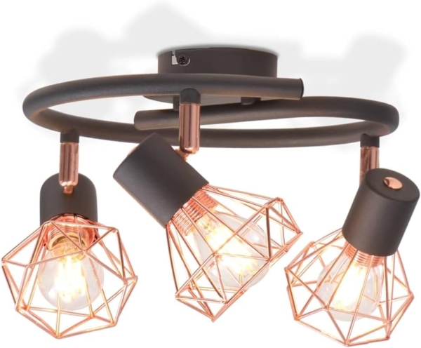 vidaXL Deckenstrahler mit 3 LED-Glühlampen 12 W 244395