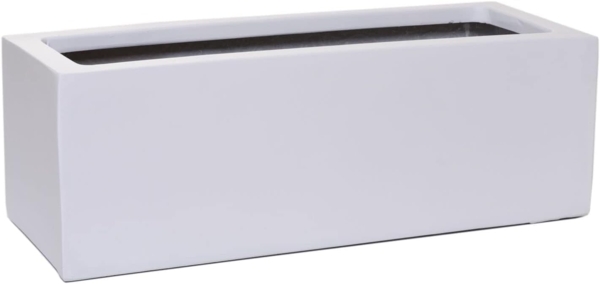VIVANNO Balkonkasten Fiberglas FLOBO Kasten - Weiß Matt (1 St), 45x17x15 cm