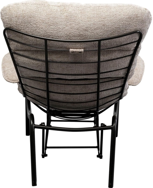 Kare Design Sessel + Hocker Vienna Swing, Beige, Schaukelsessel, Schwing-Funktion, 40 cm Sitzhöhe, Wohnzimmer, Schlafzimmer, 97 x 83 x 106 cm (H/B/T) Bild 4