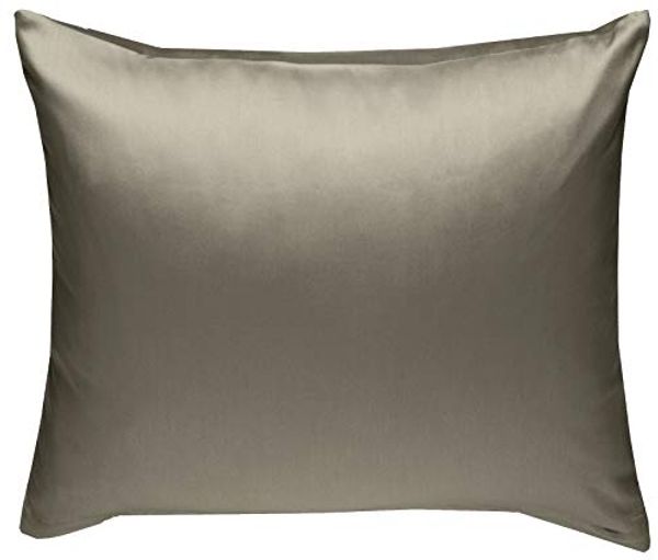 Bettwaesche-mit-Stil Mako-Satin / Baumwollsatin Bettwäsche uni / einfarbig braun Kissenbezug 40x40 cm