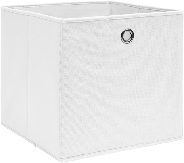 vidaXL Aufbewahrungsboxen 10 Stk. Vliesstoff 28x28x28 cm Weiß 325209