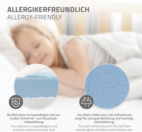 ML-DESIGN Kinderbett Hausbett mit Rausfallschutz, Dach und Lattenrost Massivholz, Bett 80x160 cm Natur mit Matratze 16cm für Mädchen Jungen Holzbett Bild 6